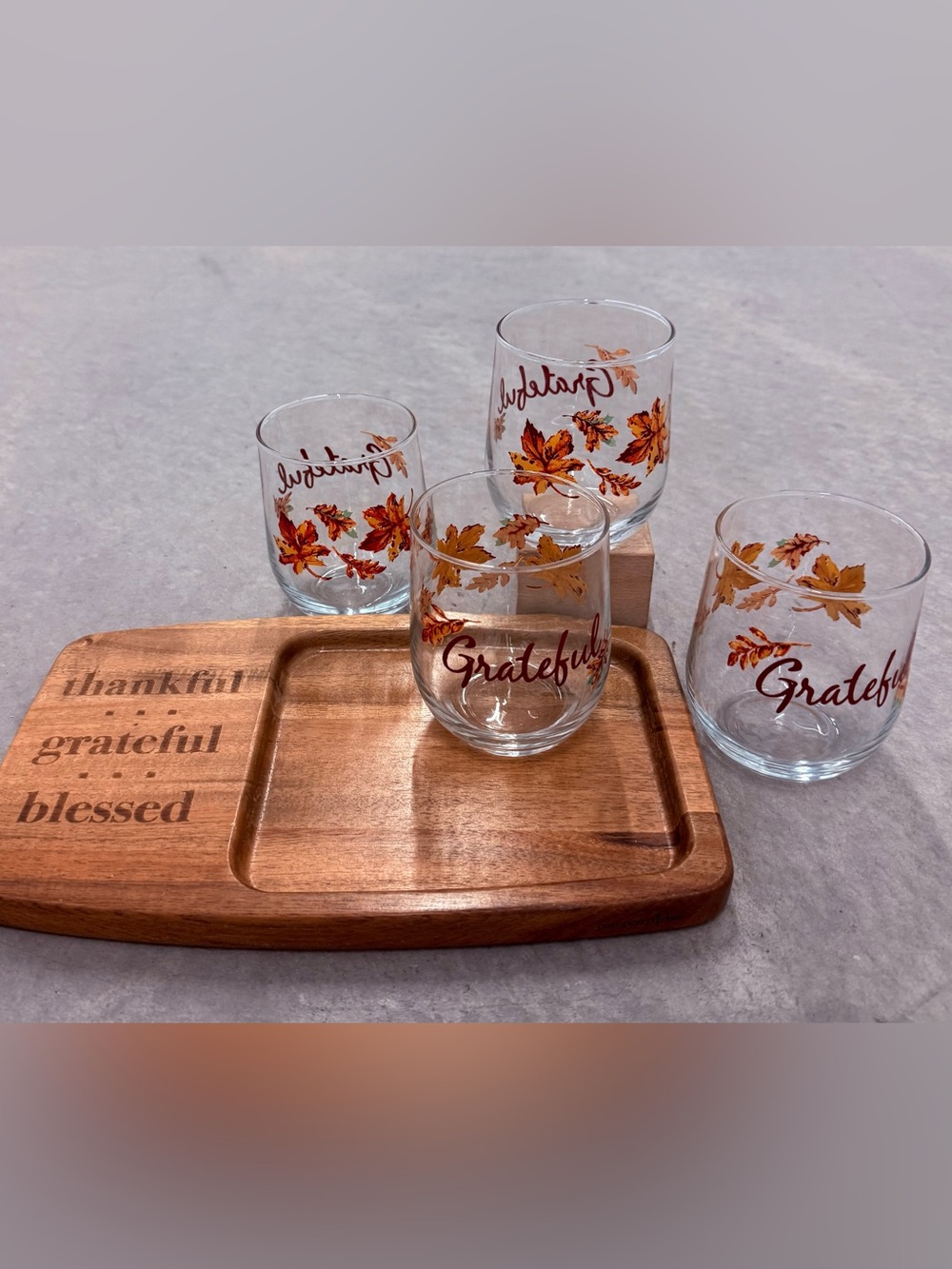5 piece Cheese & Crackers and Wine Glasses for Fall Entertaining